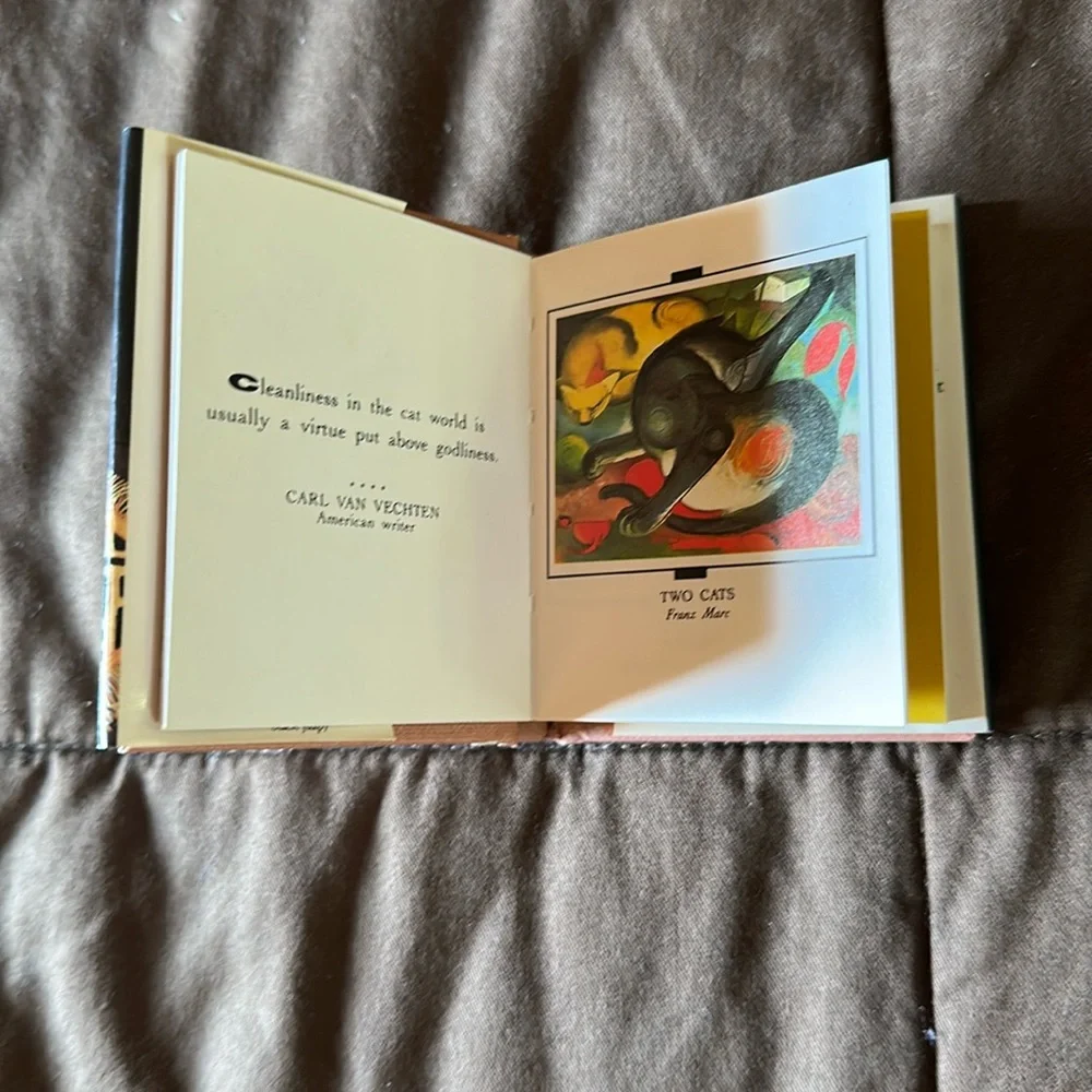 Vintage “The Artistic Cat” Praise, Poems, and Paintings Mini Coffee Table Book